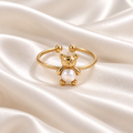 Teddy Pearl Ring- Gold